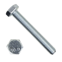 Болт шестигранный с полной мелкой резьбой М8х1х20 DIN 961 класс прочности 10.9 оцинкованная сталь