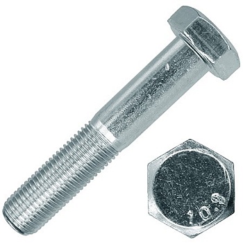 Болт шестигранный с неполной резьбой М6х100 DIN 931 класс прочности 10.9 оцинкованная сталь